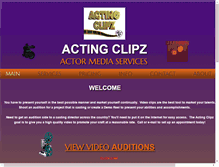 Tablet Screenshot of actingclipz.com